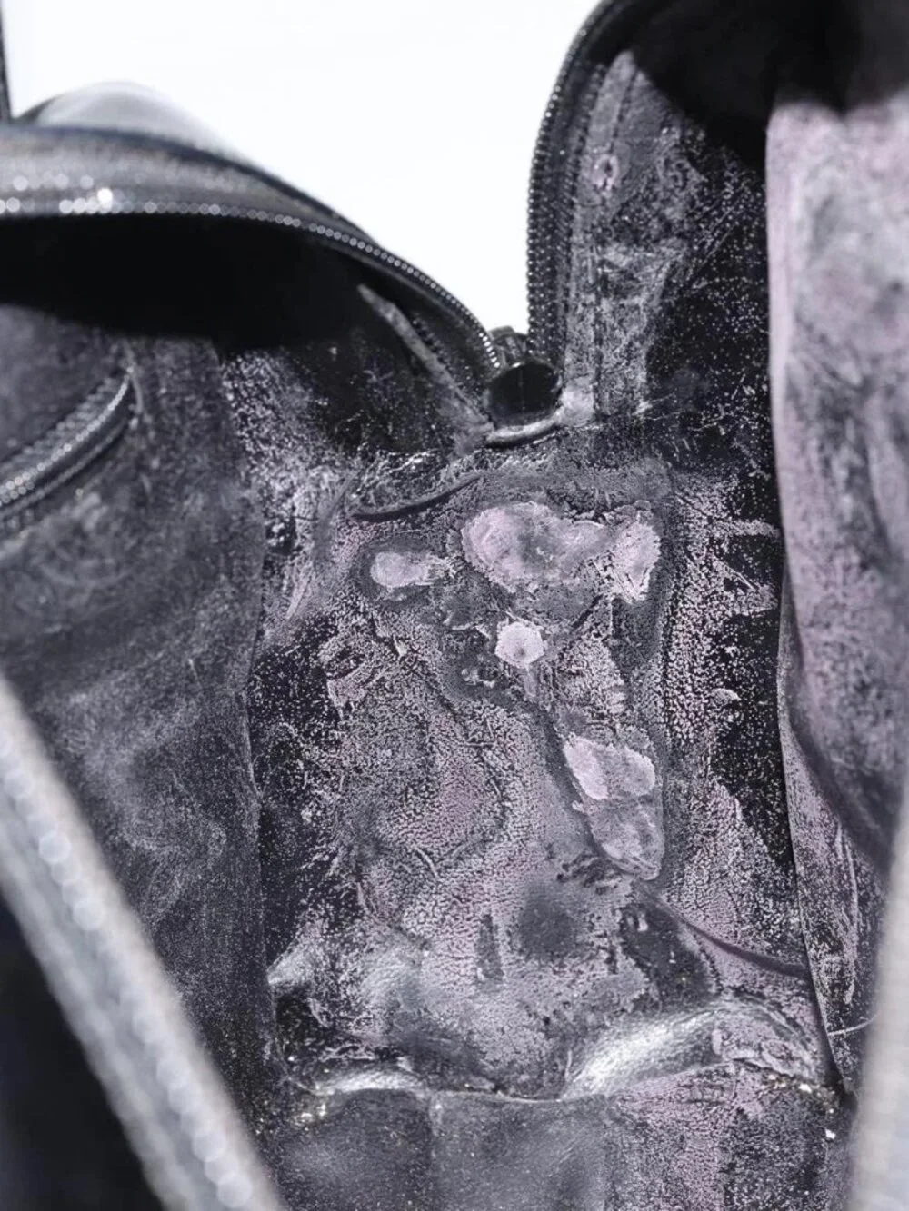 GUCCI Hand Bag Patent leather Black Silver 000 2058 0505 Auth 175262